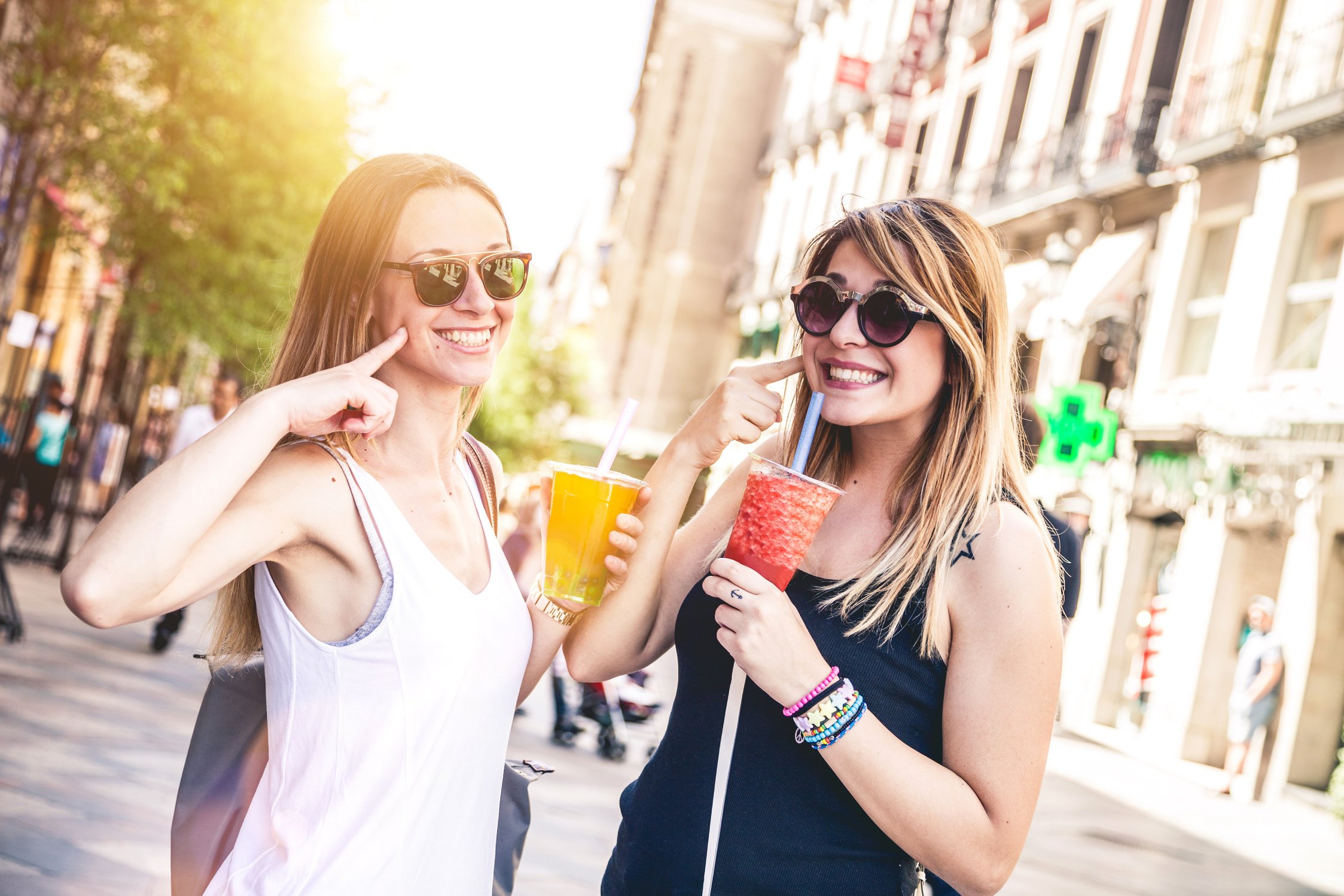 Young people enjoying Bubble Tea